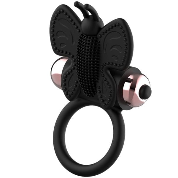 COQUETTE TOYS - COCK RING BUTTERFLY WITH VIBRATOR BLACK/ GOLD 5